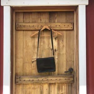 Classic black leather vintage fossil purse